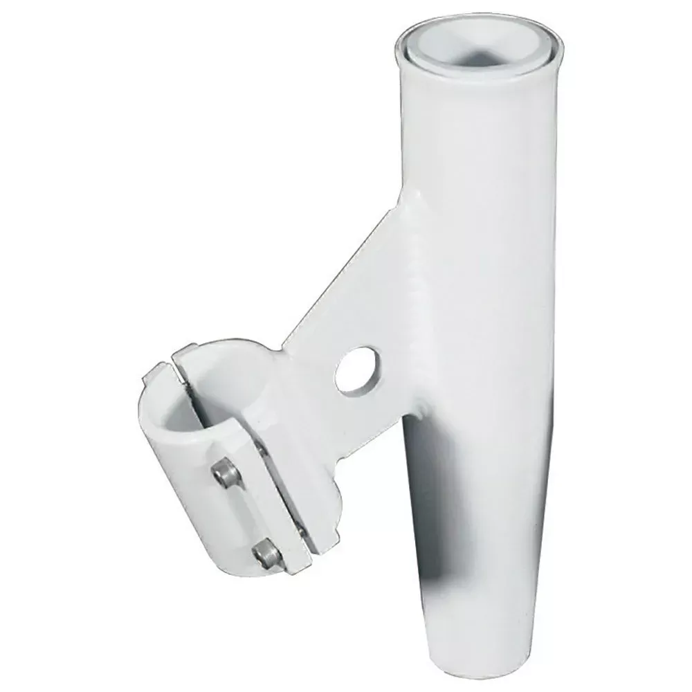 Lee’s Clamp-On Rod Holder – White Aluminum – Vertical Mount – Fits 1.900 ” O.D. Pipe