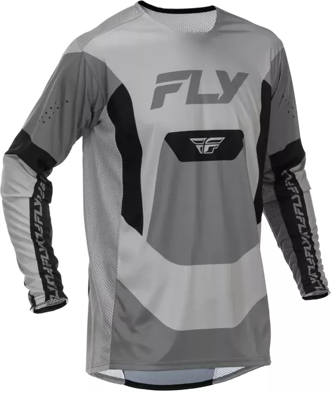 Lightweight Ventilated Cycling Jersey Grey Black Medium Fit