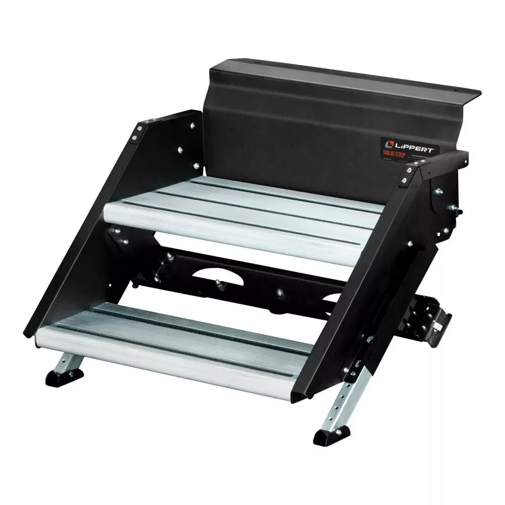 Lippert 3.0 Solid Step RV Entry Steps, Double Step, 30 in. Doorway
