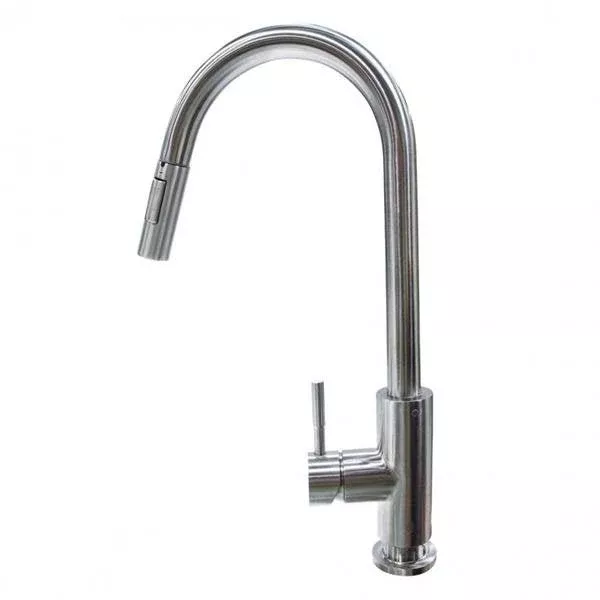 Lippert Components 719333 Flow Max Bullet Pull Down Lever Faucet - Stainless Steel
