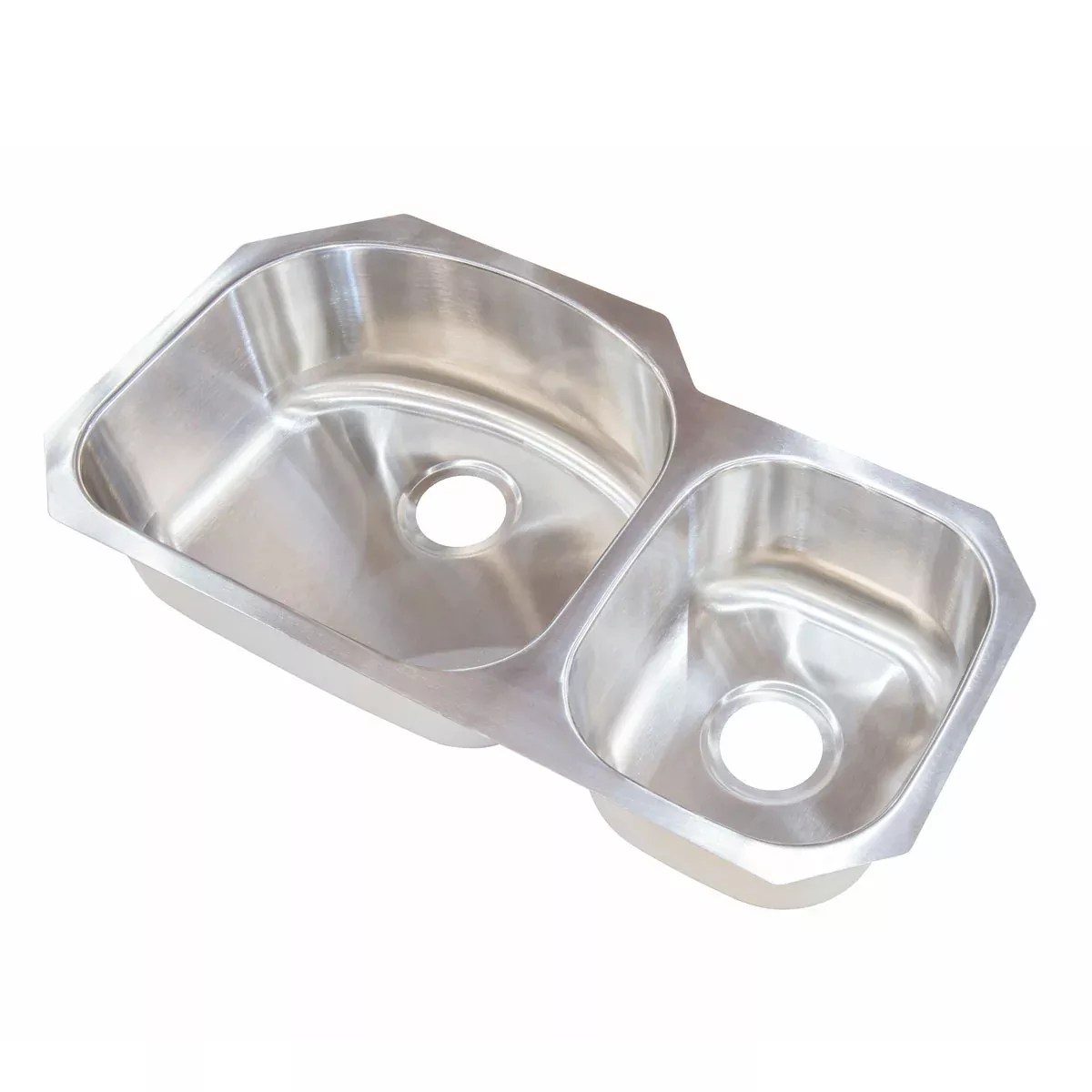 Lippert - Double Offset Drawn Sink; 32" X 17" X 7" (Stainless Steel)