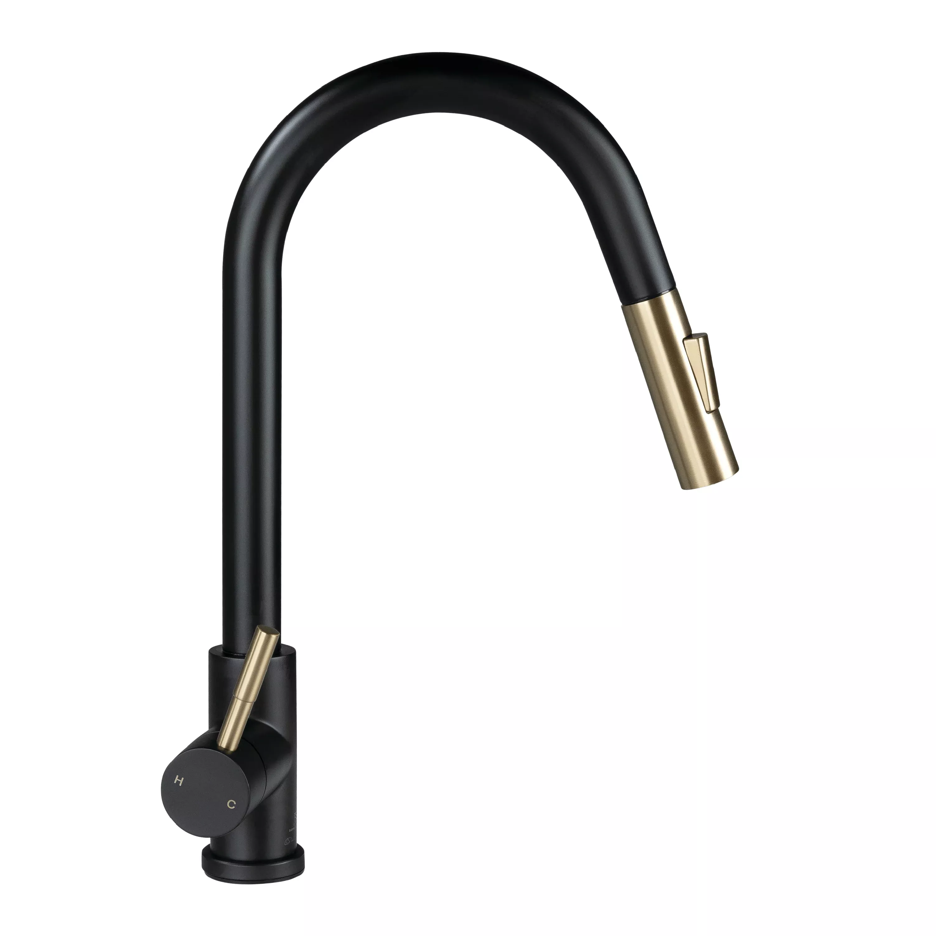 Lippert - Flow Max Bullet Pull-Down Kitchen Faucet - Black Matte / Satin Bronze #2024000071