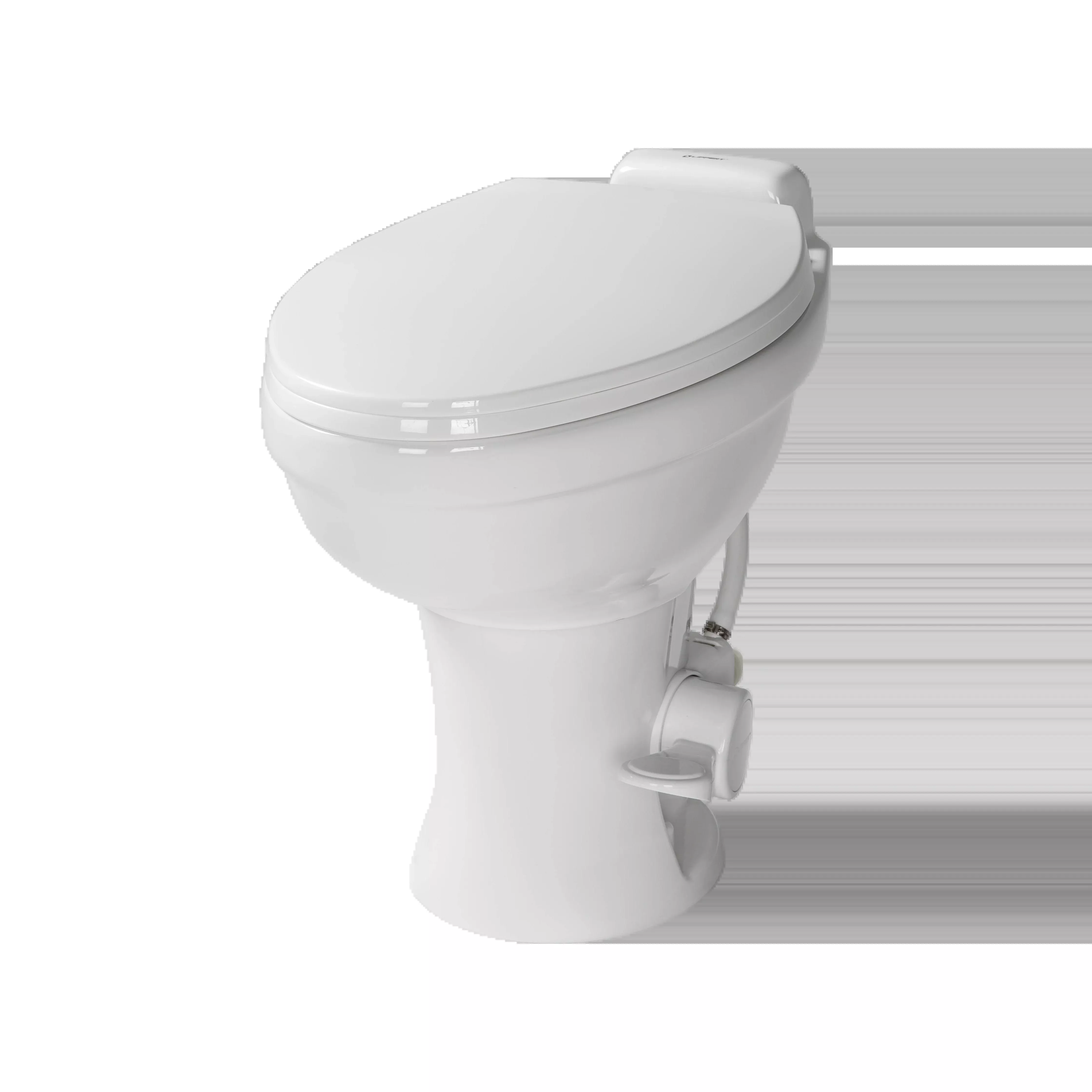 Lippert - Flow Max RV Toilet - Elongated Ceramic Bowl