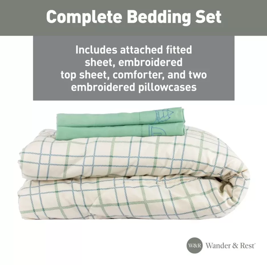 Lippert Narrow King RV Sheet Set - Ivory Plaid – 2024121151
