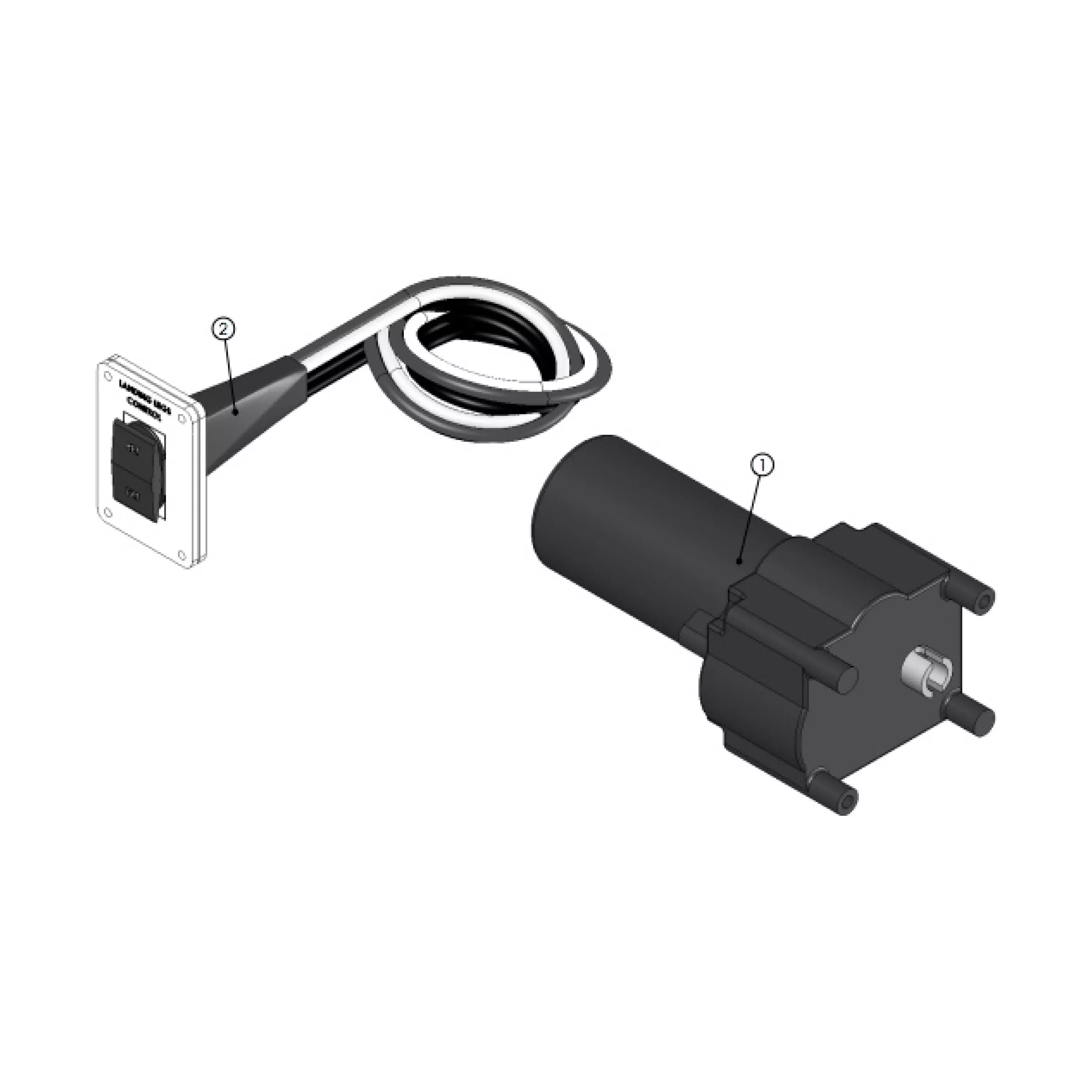 Lippert Power Gear Standard Landing Gear Motor & Ip-Rated Switch Kit #217884