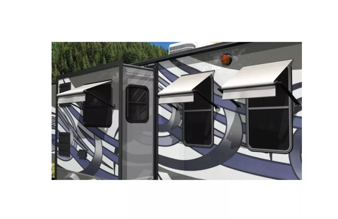 Lippert V000335124 Solera Window Awning 132" Sand Fade/White Standard