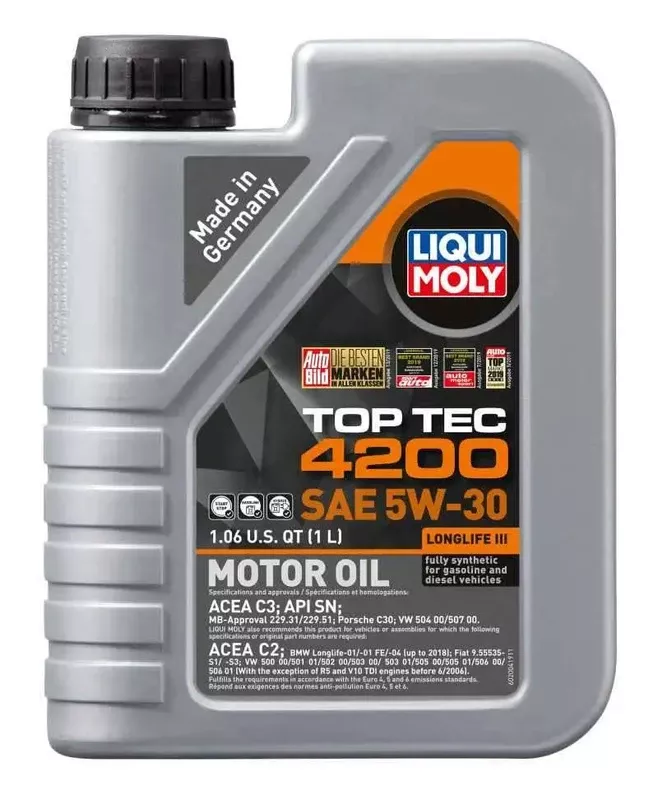 LIQUI MOLY 1L Top Tec 4200 Motor Oil 5W30 – Case of 6