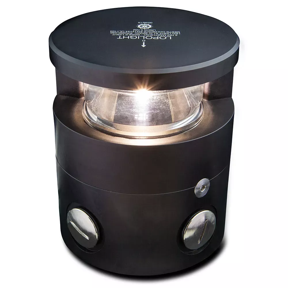 Lopolight Masthead Light – 5nm f/Vessels 65-164′ – Black