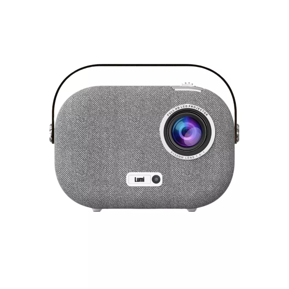 Lumi Labs | Portable Smart Projector – 1080p Full HD, 200 ANSI Lumens | Lumi-1 | Bluetooth, HDMI, USB & AUX | 4K Compatible | 1080P