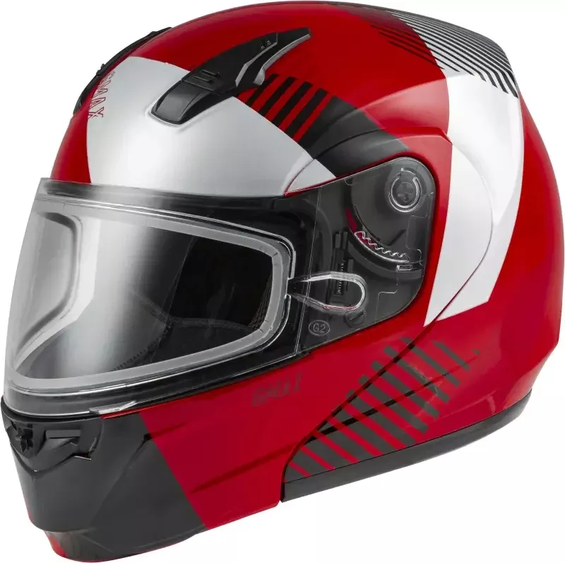 Md 04s Modular Reserve Snow Helmet Red/Silver/Black Lg