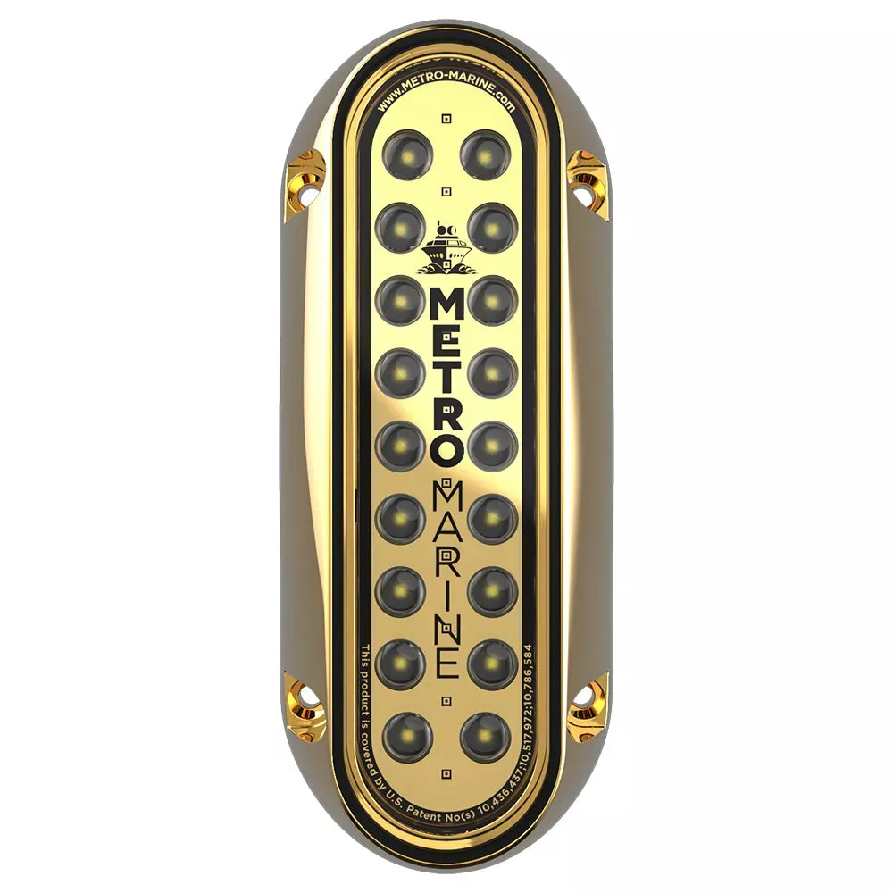 Metro Marine F-BME1-V-W3-90 High-Output Elongated Vertical Mount Light w/Intelligent Monochromatic LED’s – White, 90 Degree Beam