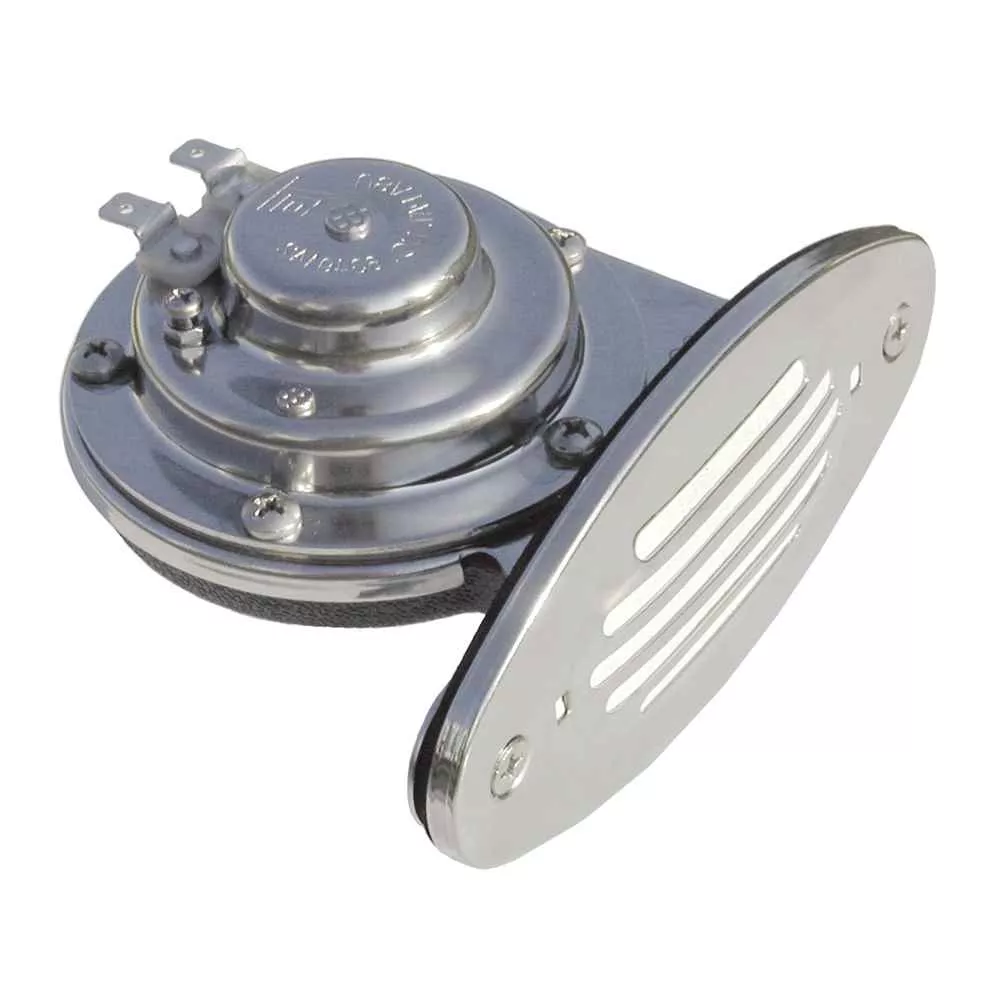 Mini SS Single Drop-In Horn w/SS Grill - 12V Low Pitch