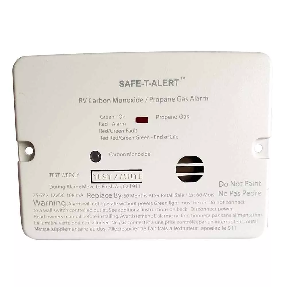 MTI Industry 25-742-WT Combo LP/CO Alarm - Surface Mount - Mini - White