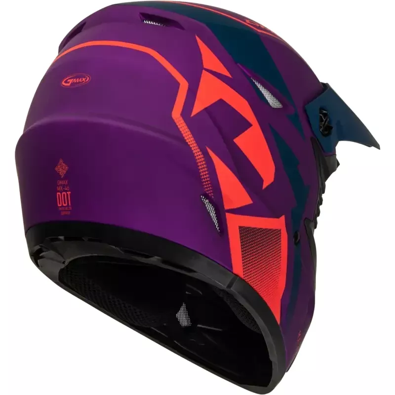 Mx 46 Compound Helmet Matte Purple/Coral/Blue Ys