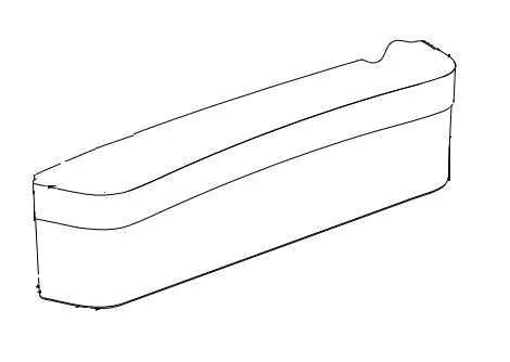 Norcold 50703 Fridge N3150Upper Door Bin – White Shelf
