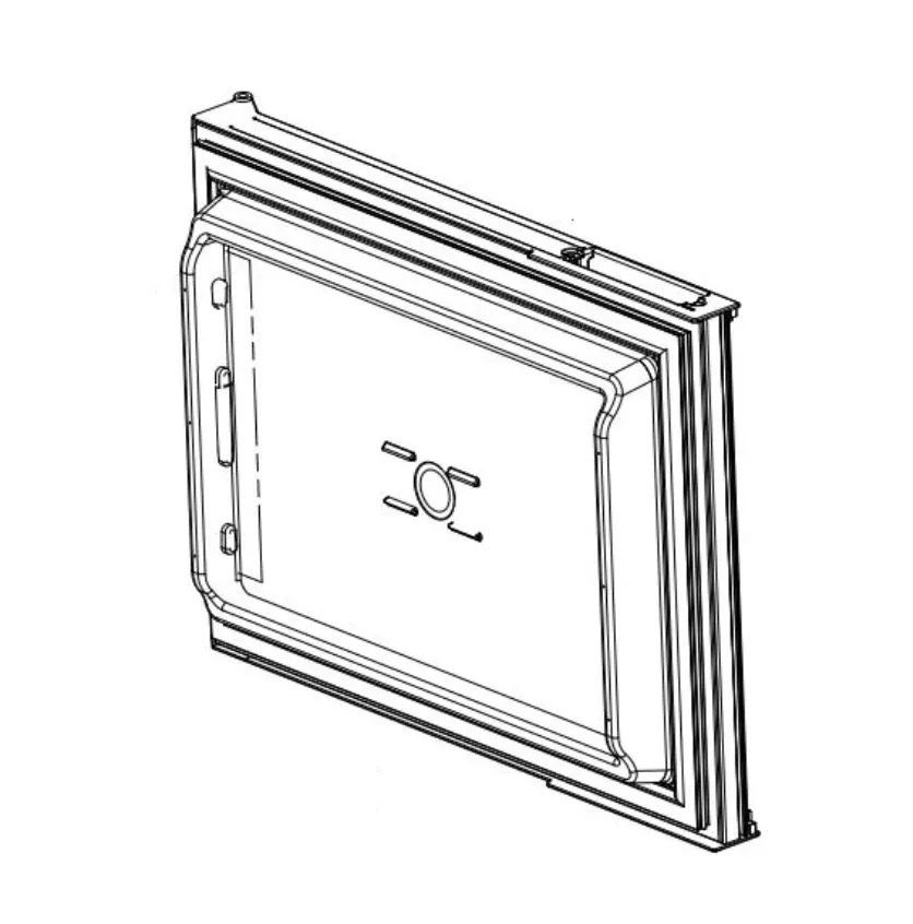 Norcold Black Standard Door Assembly Foamed Upper