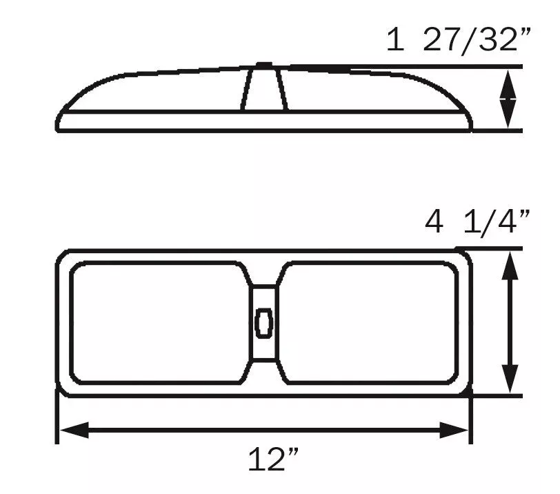 Optronics RVIL22S RV Interior Light – White, 12 ” x 4-1/4 “