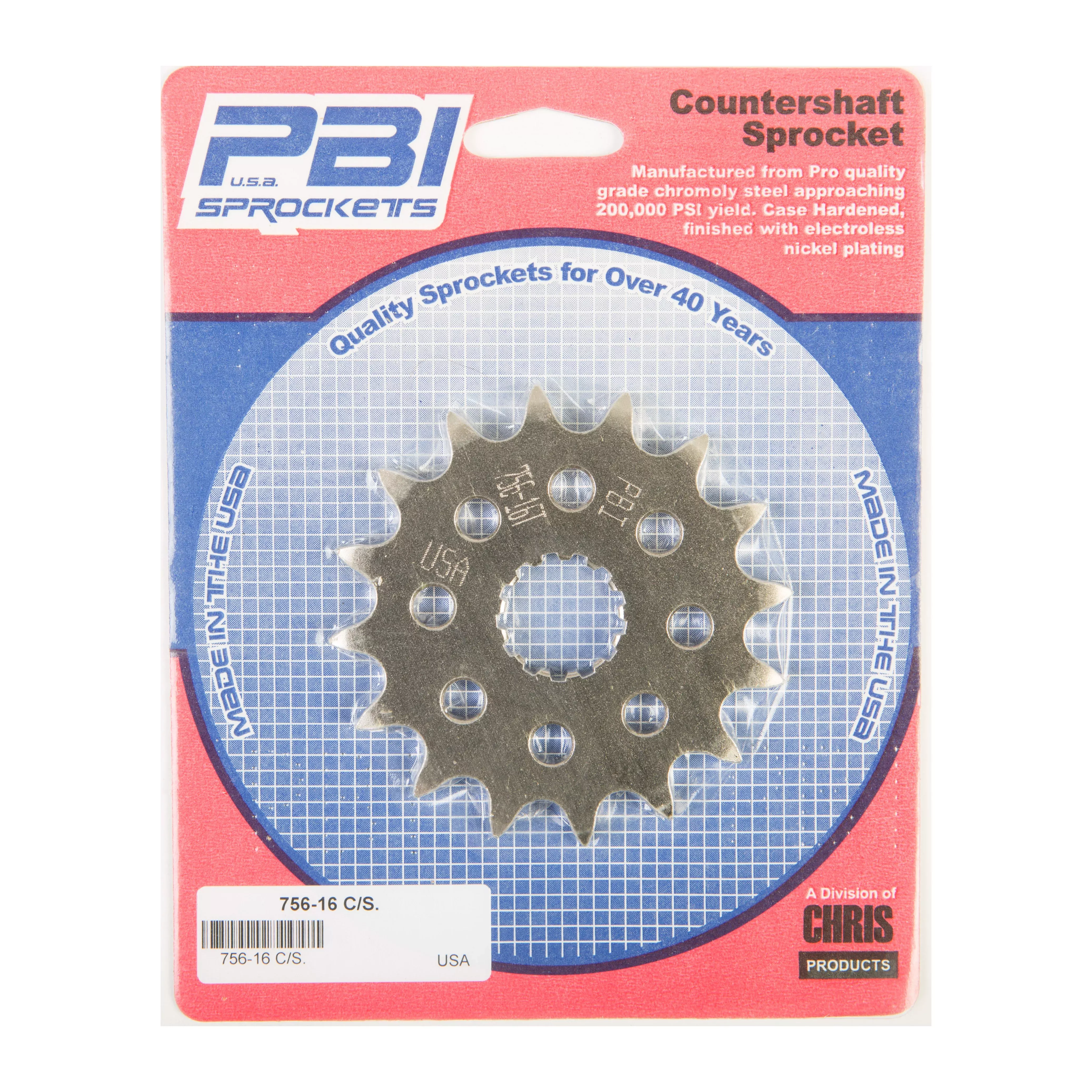PBI FRONT CS SPROCKET STEEL 16T-520 KAW/SUZ/YAM - 50-75616