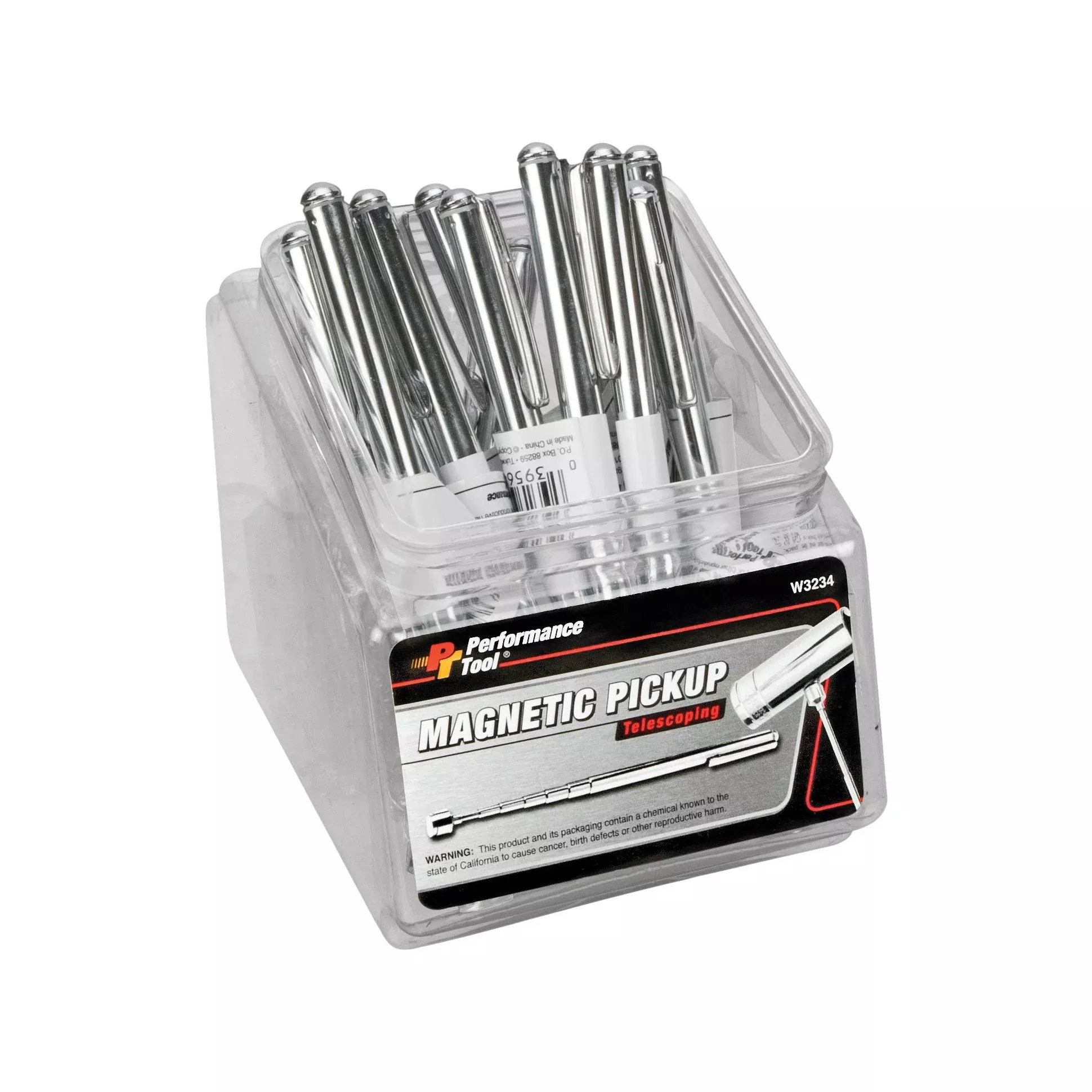 PERFORMANCE TOOL POCKET MAGNET RETRIEVER/12 PK W/FISHBOWL COUNTER DISPLAY - 117-1129