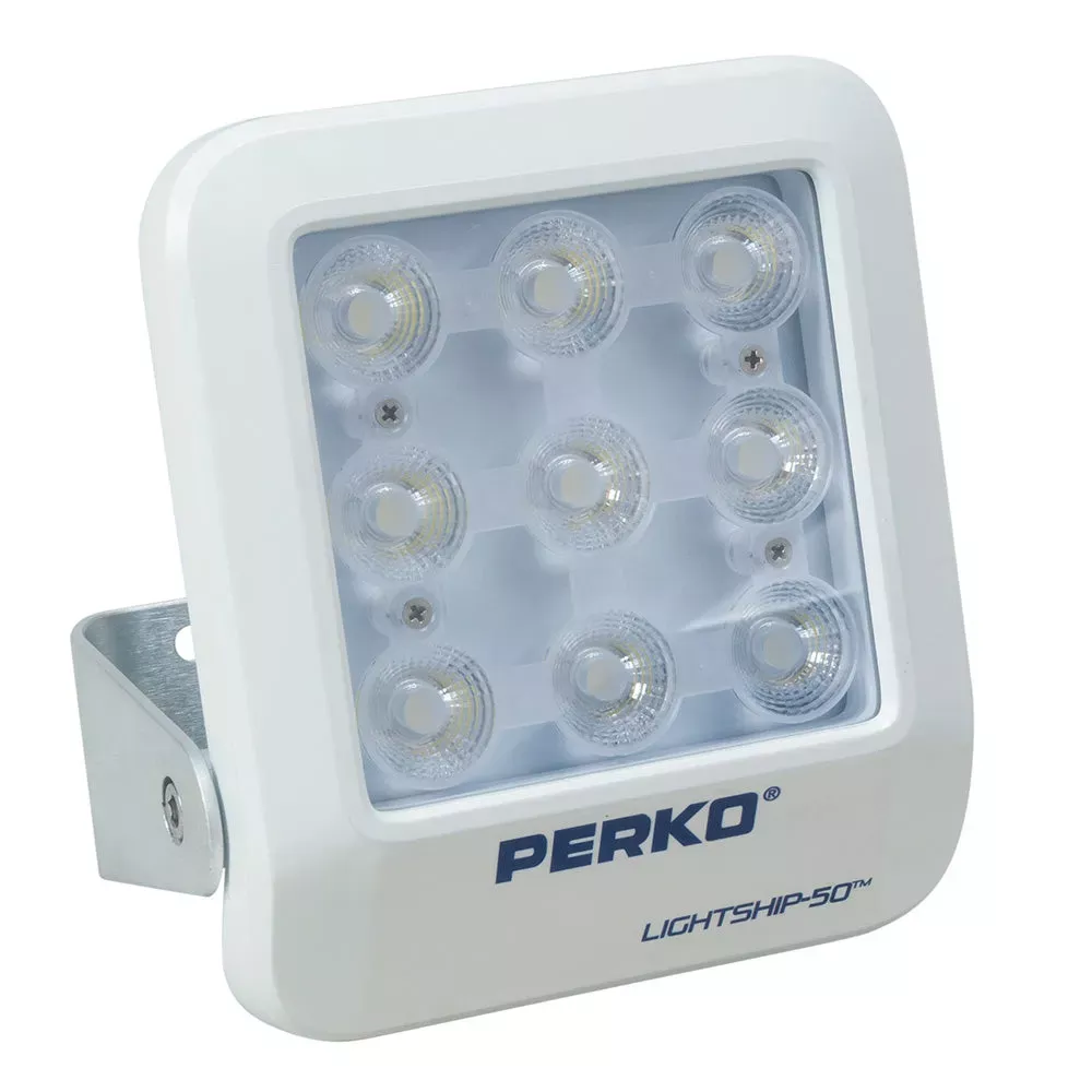 Perko 1643050S0W Lightship 50 LED High Performance Spotlight – 12/24V – White