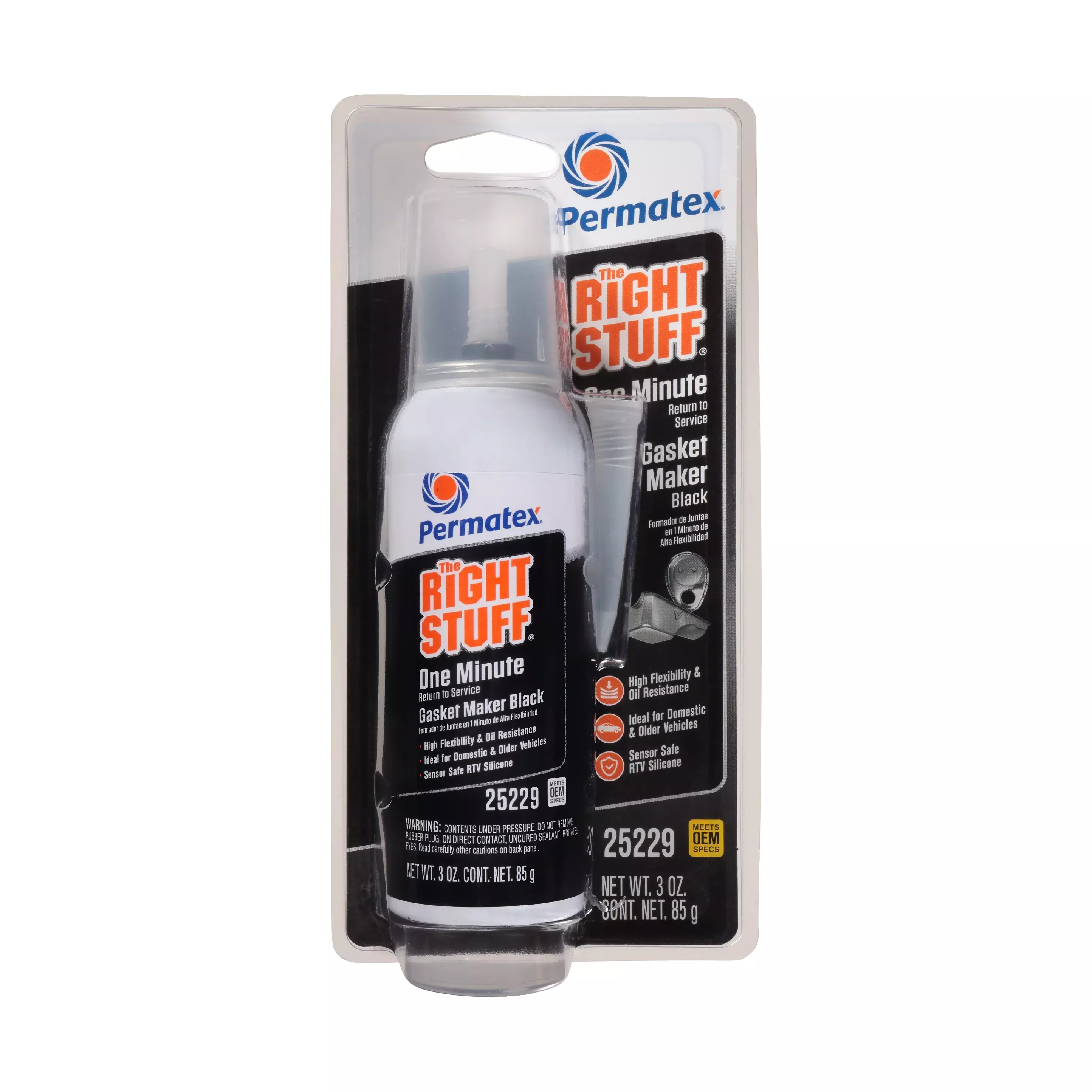 PERMATEX RIGHT STUFF BLACK ONE MINUTE GASKET 3 OZ - 59-9203