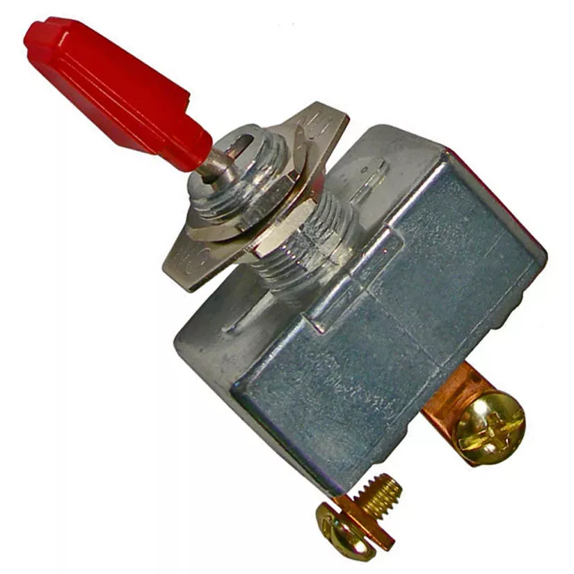 Pico 5572PT Heavy-Duty Toggle Switch – On-Off SPST, Red Handle, 6-12 Volt, 50 Amp