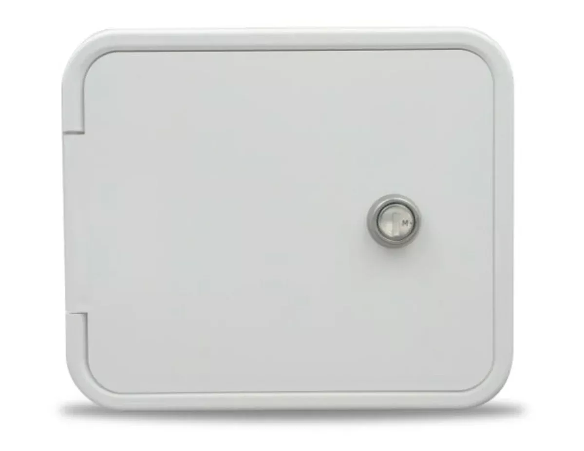 Polar White Large Key Lock Multi-Purpose Hatch with Flat Back