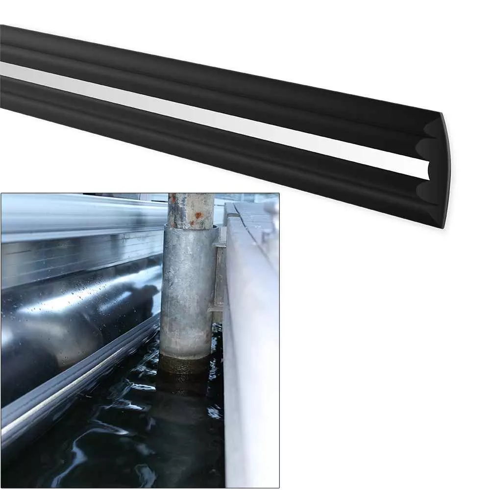 PontoonGuard - 40' Kit - (2) 20' Guards f/Pontoon Up To 25' - Black