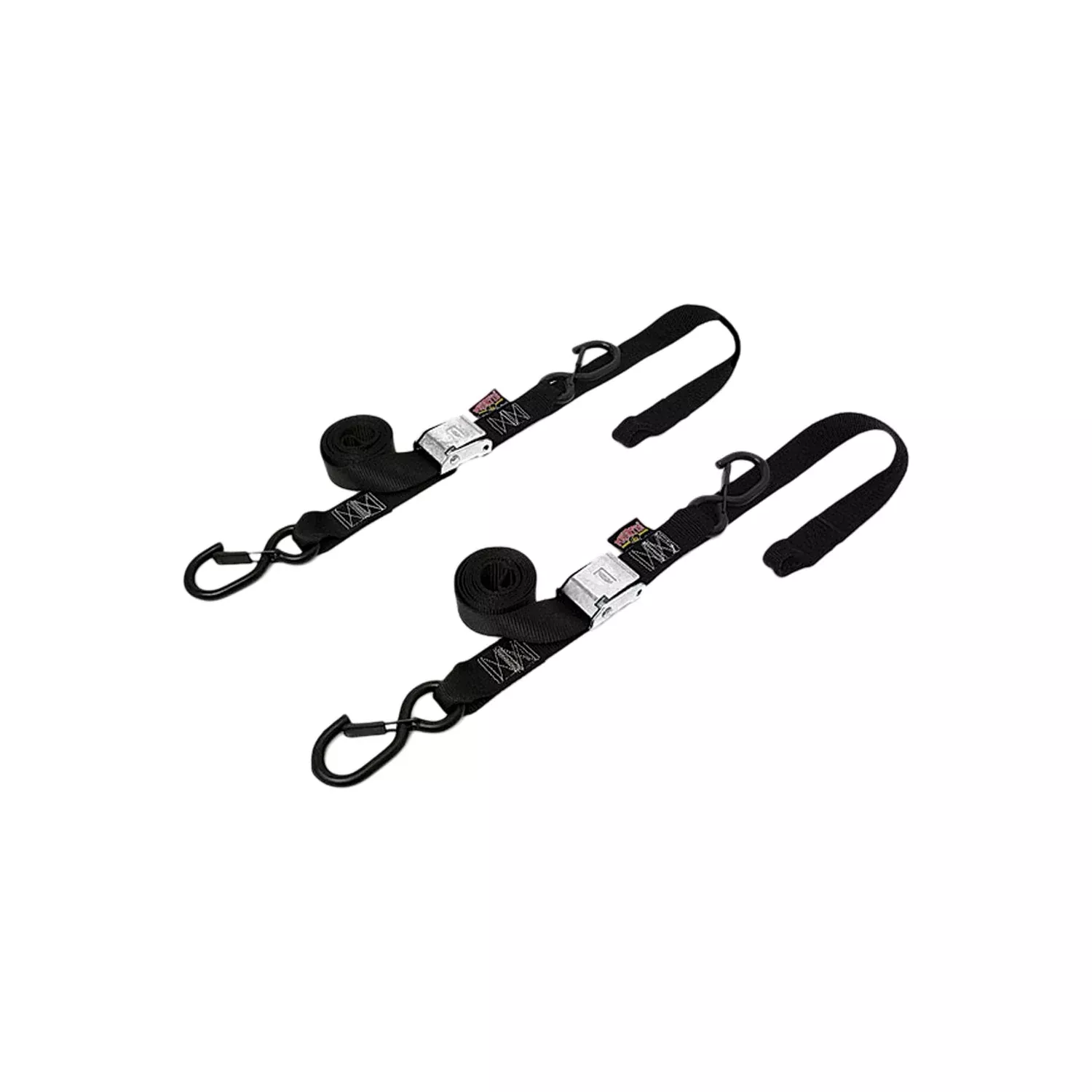 POWERTYE TIE-DOWN RAT SEC HOOK SOFT-TYE 1.5"X6.5' BLACK/BLACK PAIR - 29-1094
