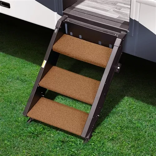 Prest-O-Fit 2-0513 Trailhead RV Step Rug for MORryde StepAbove – 3-Step, 17.5 ” W x 10.5 ” D, Buckskin Brown