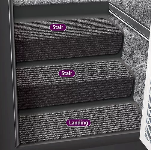 Prestofit 5-3090 RV Landing Step Rug Steps Black Green