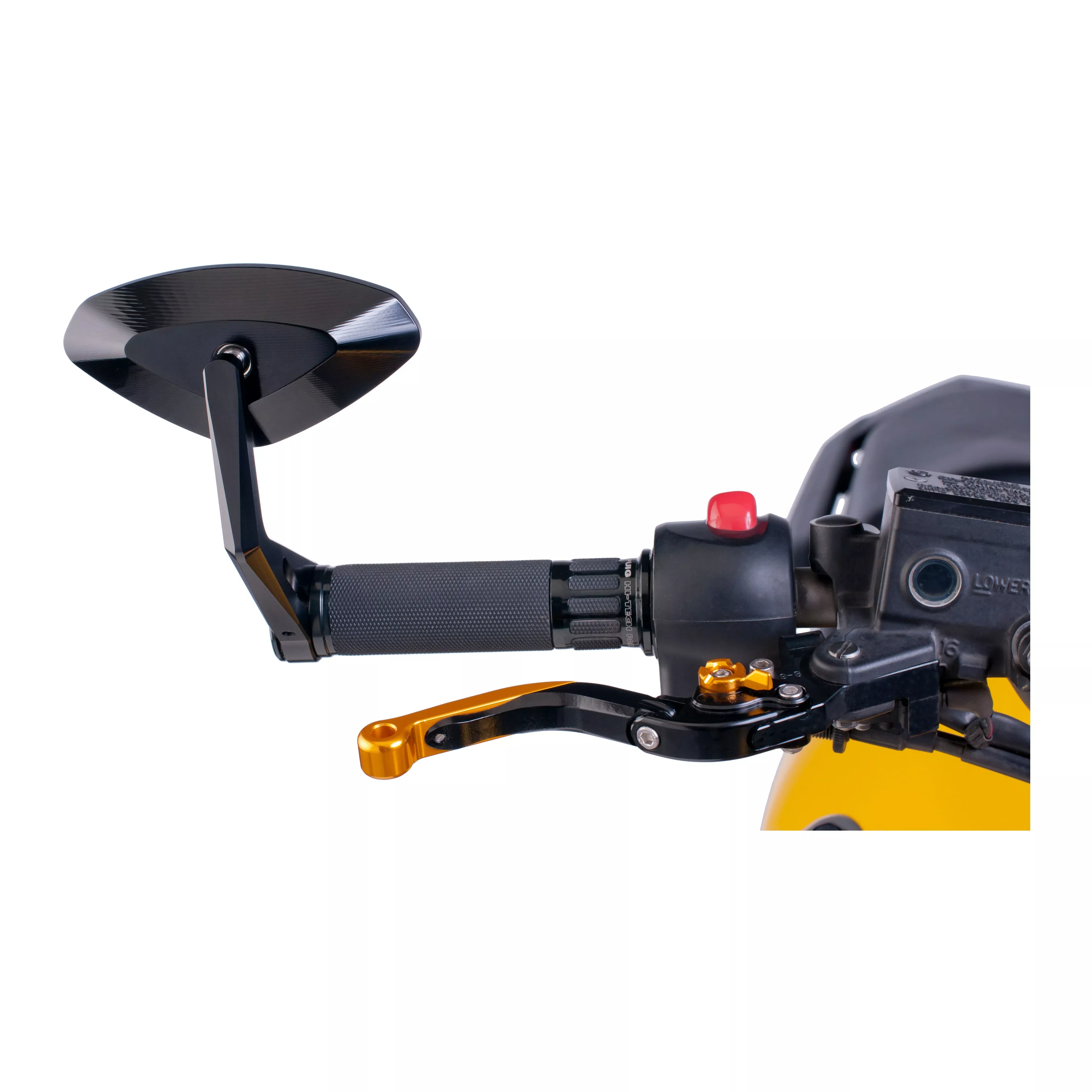 PUIG MIRROR HI-TECH BAR-END L/R BLACK - 561-06994BK