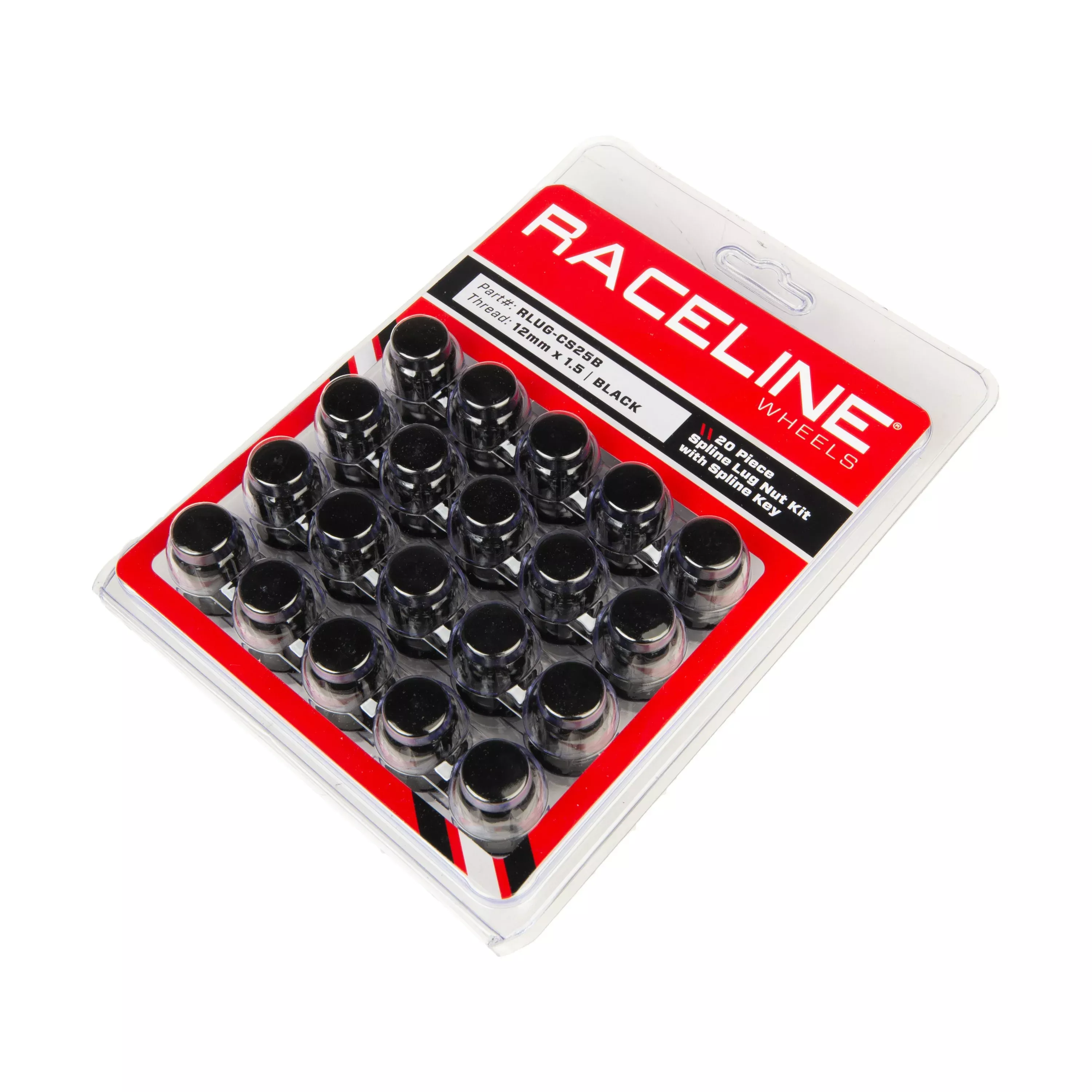 RACELINE 12MMX1.50 LOCK STYLE LUG 20/PK LOCK STYLE LUG NUTS BLK - 57-94139B