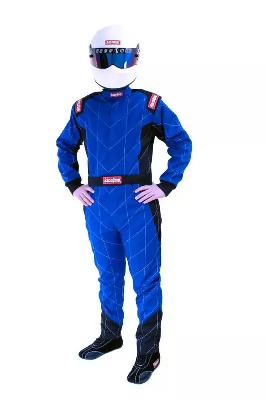 RaceQuip Blue Chevron-1 Suit – SFI-1 Large