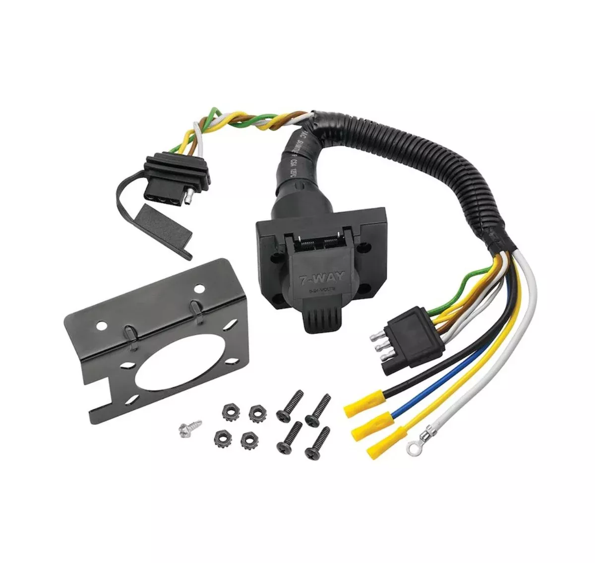Reese 85343 Trailer Wiring Connector, 4 Flat To 7-Way Blade Rr 4 Flat