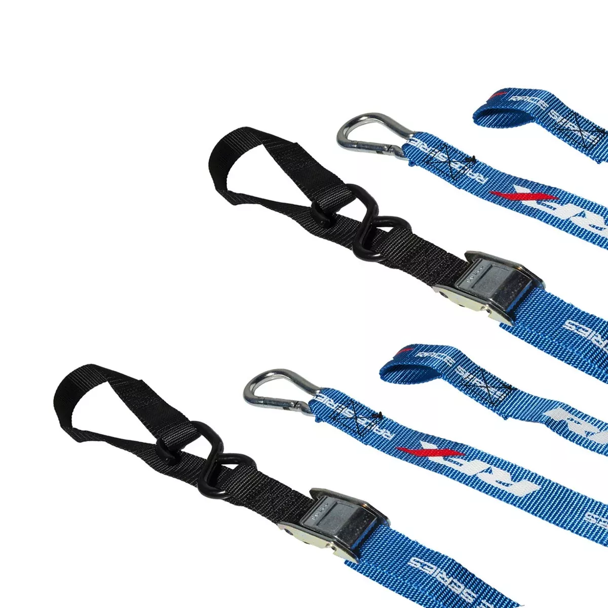 RFX 1.0 TIE DOWNS SOFT LOOP & CARABINER LIGHT BLUE/BLACK - 739-1147