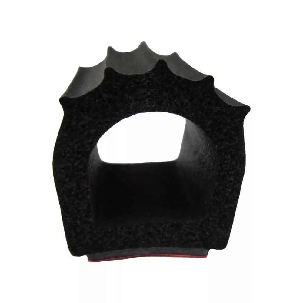 Ribbed Hollow Tall Bulb Seal, 10′ L.