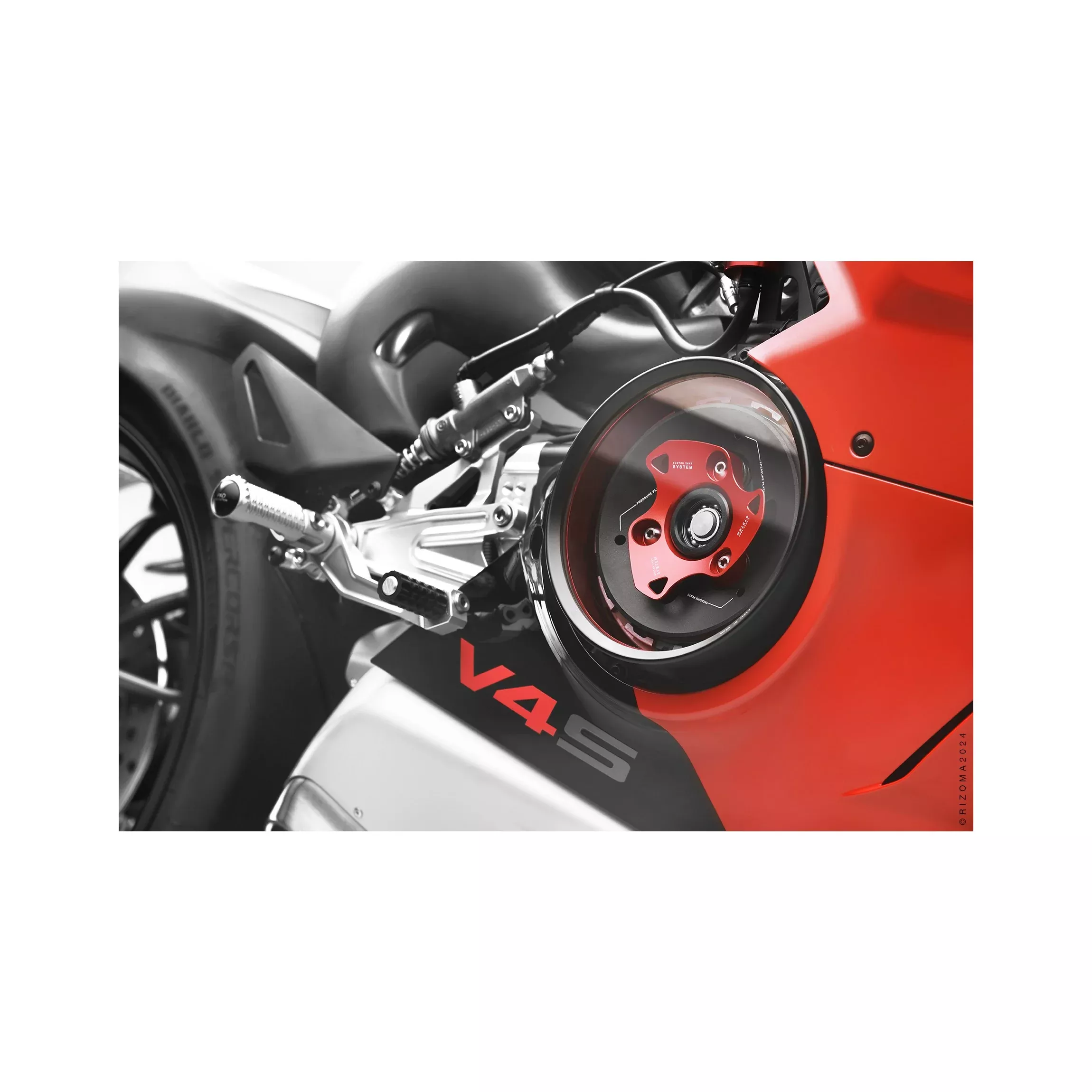 RIZOMA CLUTCH COVER RED DUC V4 - 58-ZDM181R