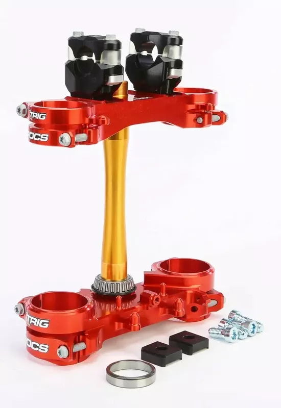 Rocs Tech Clamp Set Red Honda 20mm