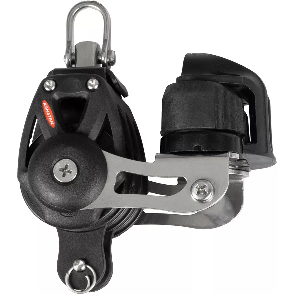 Ronstan Series 40 Orbit BB Triple Block w/Becket, Cleat & Swivel Shackle RF48330