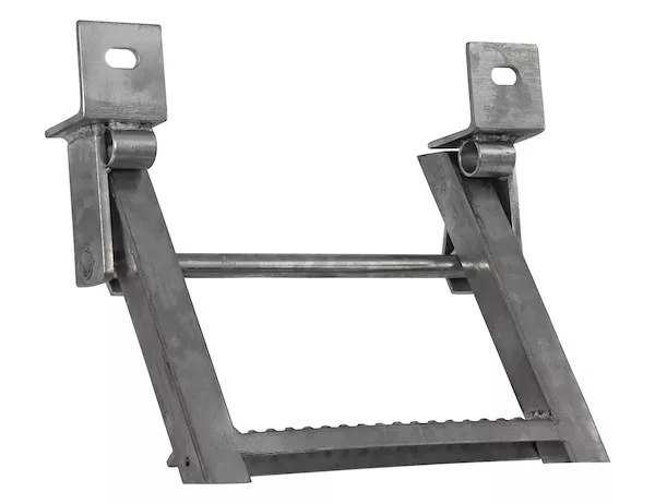 RS1SS - 1-Rung Stainless Steel Retractable Truck Step with Nonslip Tread - 17.38 x 15 Inch