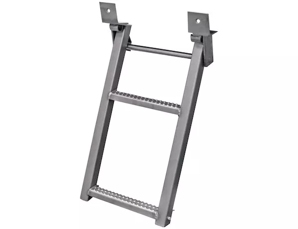 RS2SS - 2-Rung Stainless Retractable Truck Steps with Nonslip Tread - 17.38 x 30.25 Inch