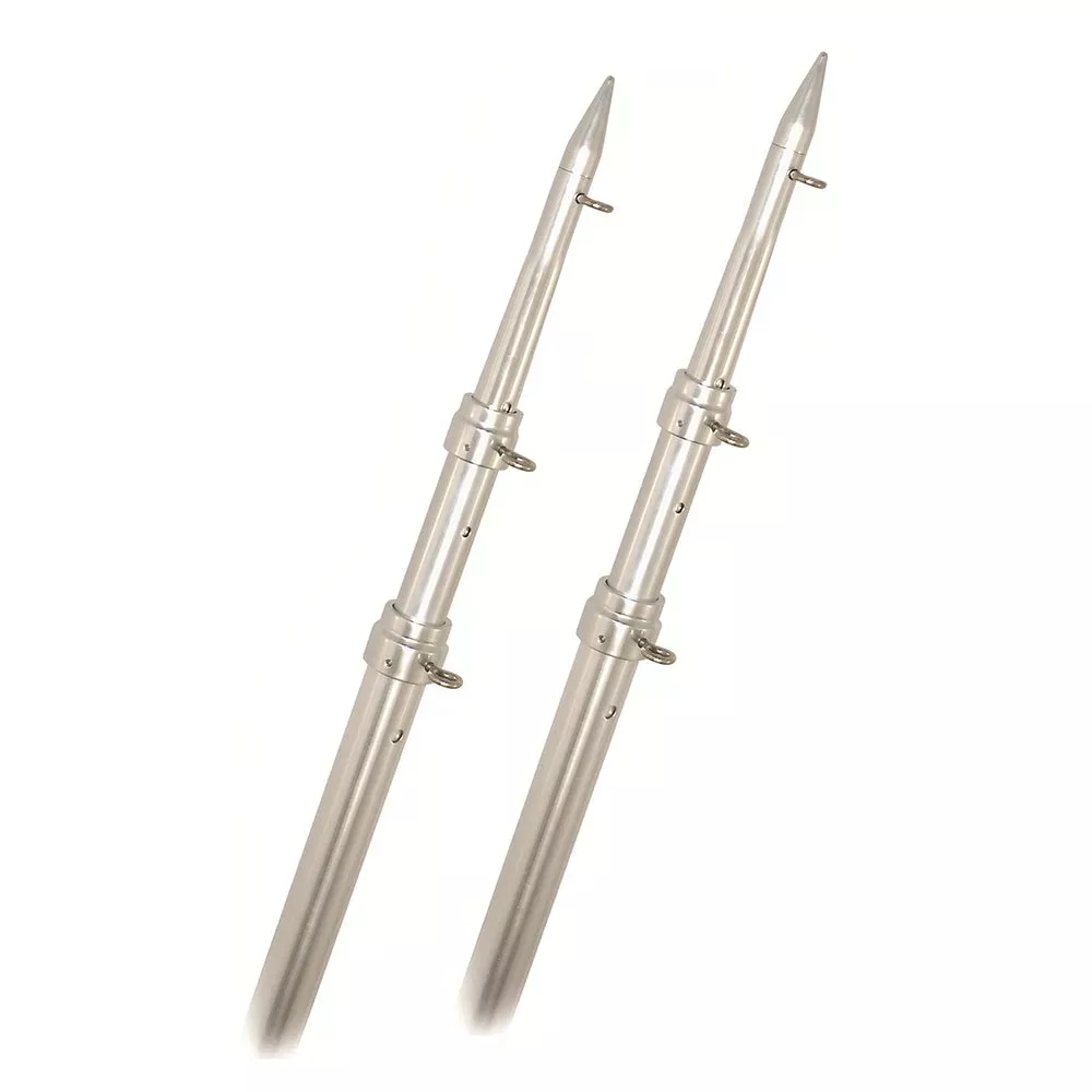Rupp Top Gun Telescoping Outrigger Poles – Aluminum/Silver – 18′ A0-1800-TEL