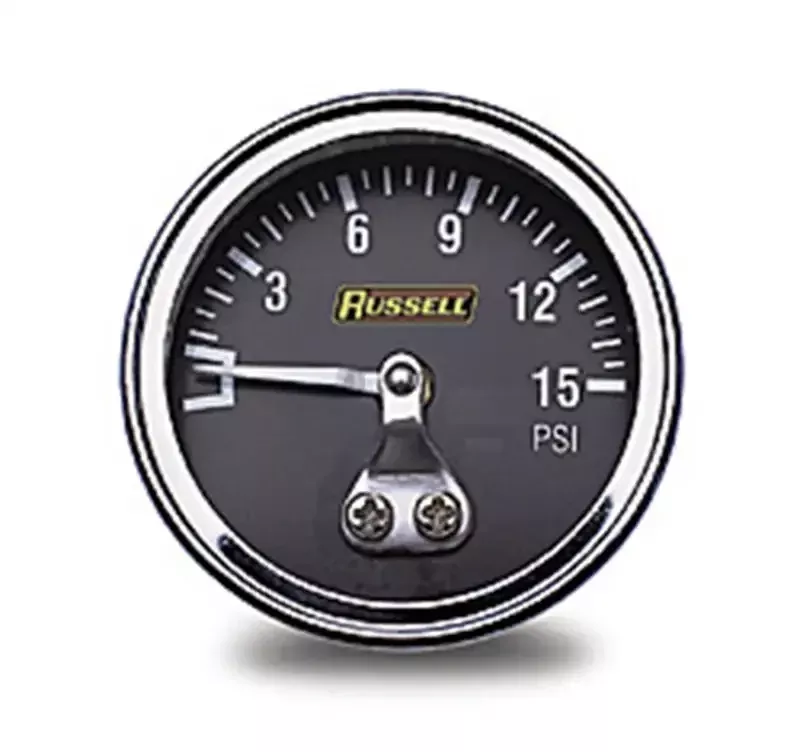 Russell Performance 15 psi fuel pressure gauge (Non liquid-filled) – 650350