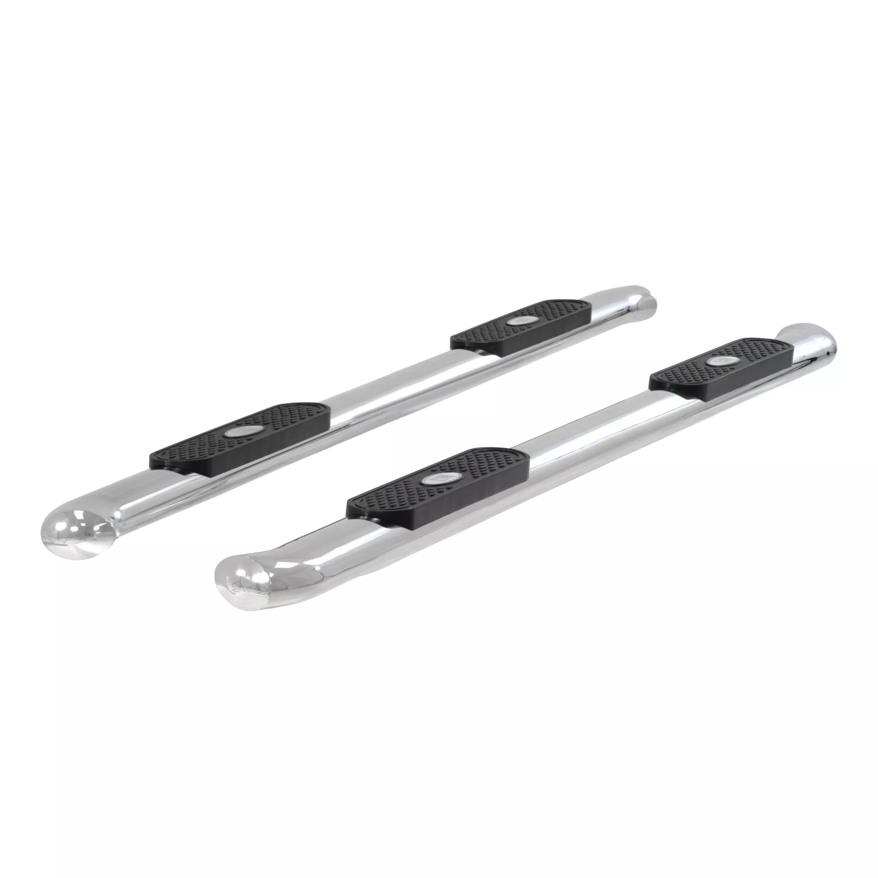 S223043-2 - 4-Inch Oval Polished Stainless Steel Nerf Bars, Select Ford F-150, Lightning, F-250, F-350, F-450, F-550 Super Duty - 2017-2027 Ford F-250 Super Duty and more