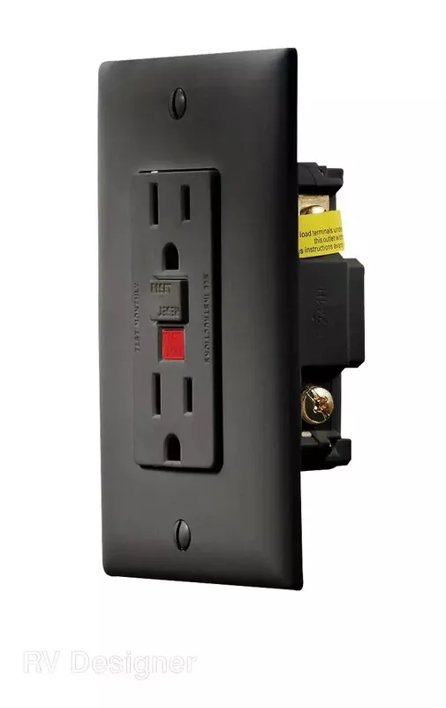 S807 RV Designer Receptacle Use With 125 Volt AC Grounded Two-Wire