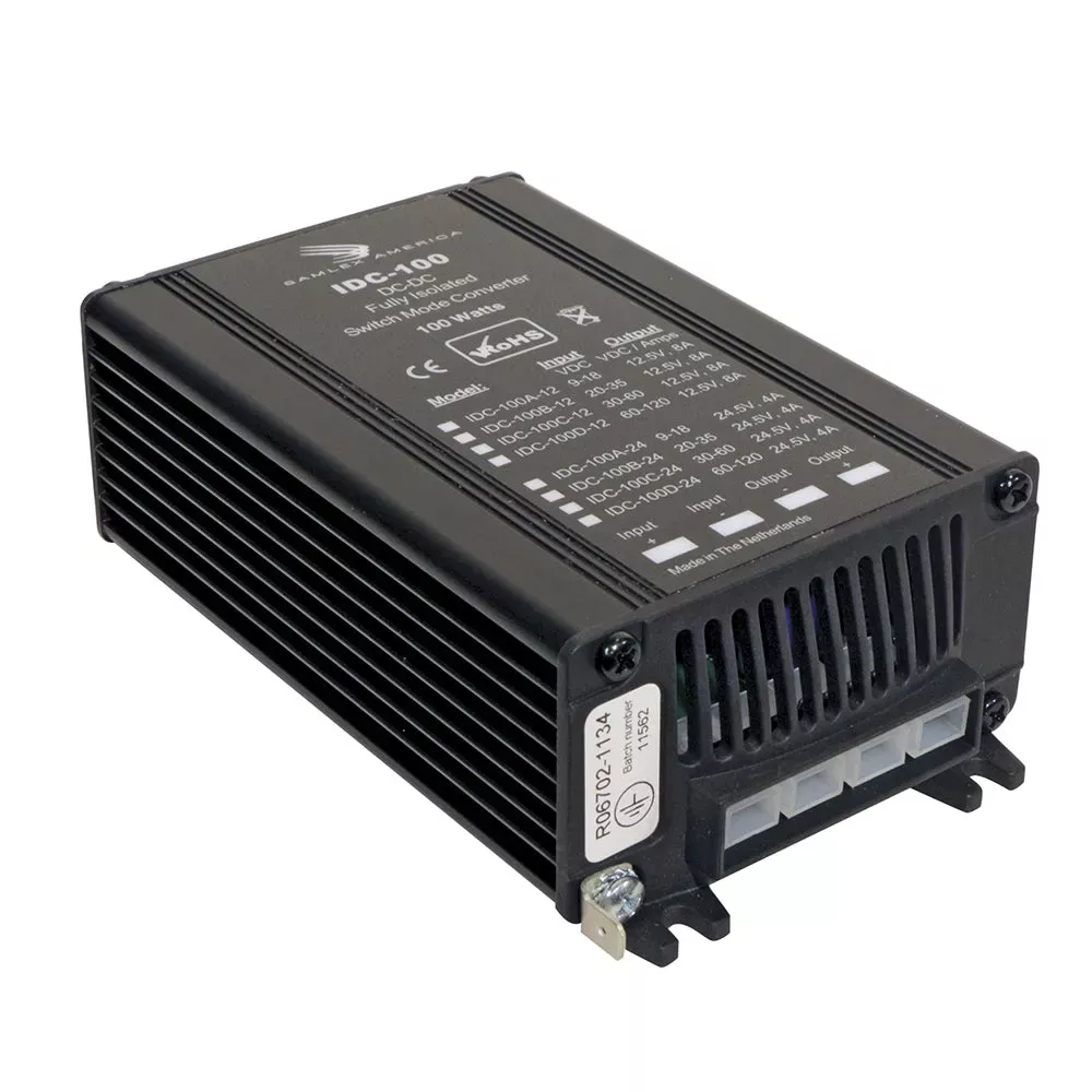 Samlex 100W Fully Isolated DC-DC Converter – 8A – 9-18V Input – 12.5V Output IDC-100A-12