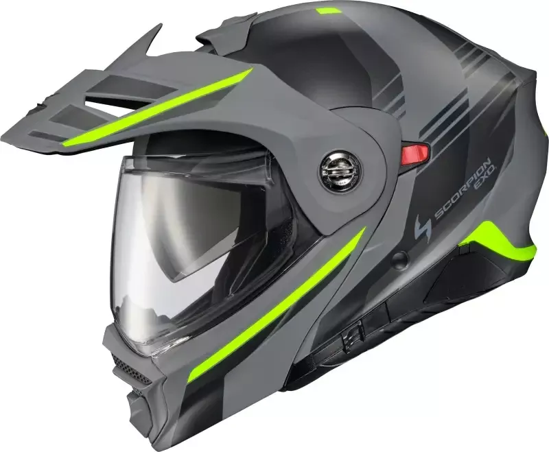 ScorpionEXO AT960 Adventure Modular Helmet – Monk Grey/Hi-Viz Medium