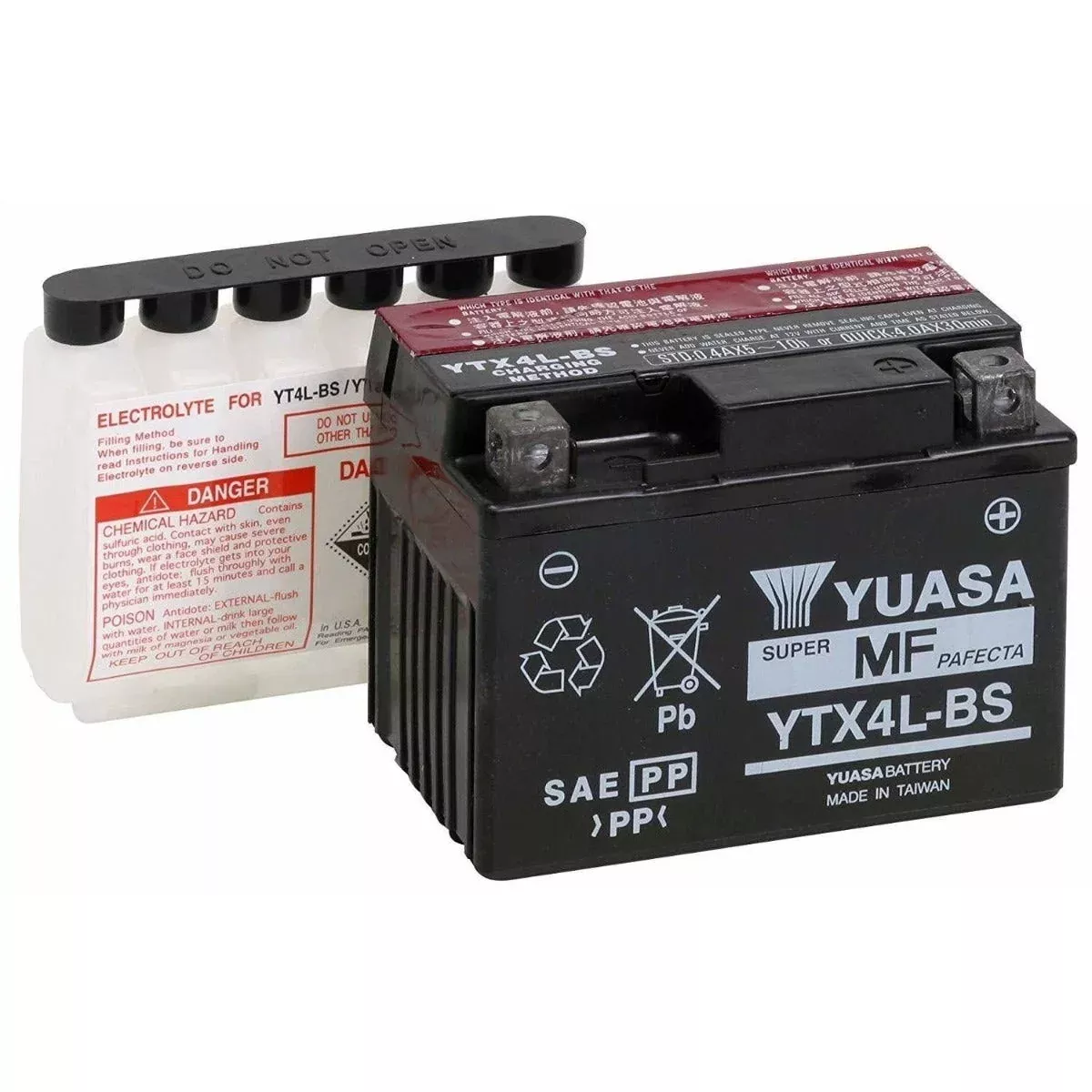 SKI-DOO YUASA YTX4L FACTORY ACTIVATED MAINTENANCE FREE BATTERY* - 415130653