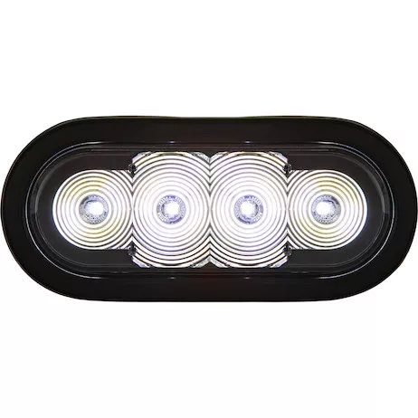 SL62CO - 6 Inch LED Oval Strobe Light with Clear LEDs and Clear Lens
